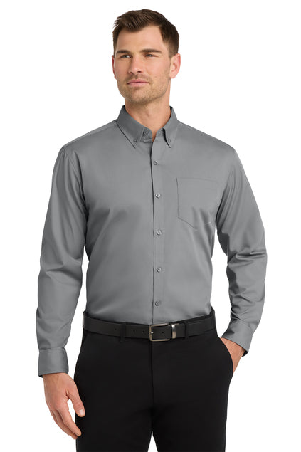 Gray Poplin Dress Shirt