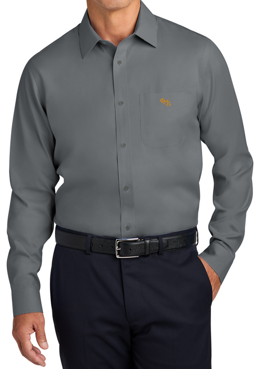 Brooks Brothers® POCKET Decorated Wrinkle-Free Stretch Pinpoint Spread Collar Shirt - Pocket