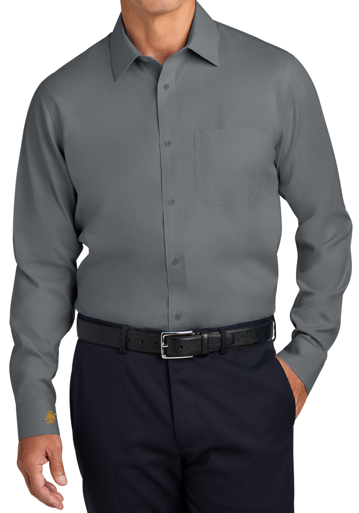 Brooks Brothers® CUFF Decorated Wrinkle-Free Stretch Pinpoint Spread Collar Shirt