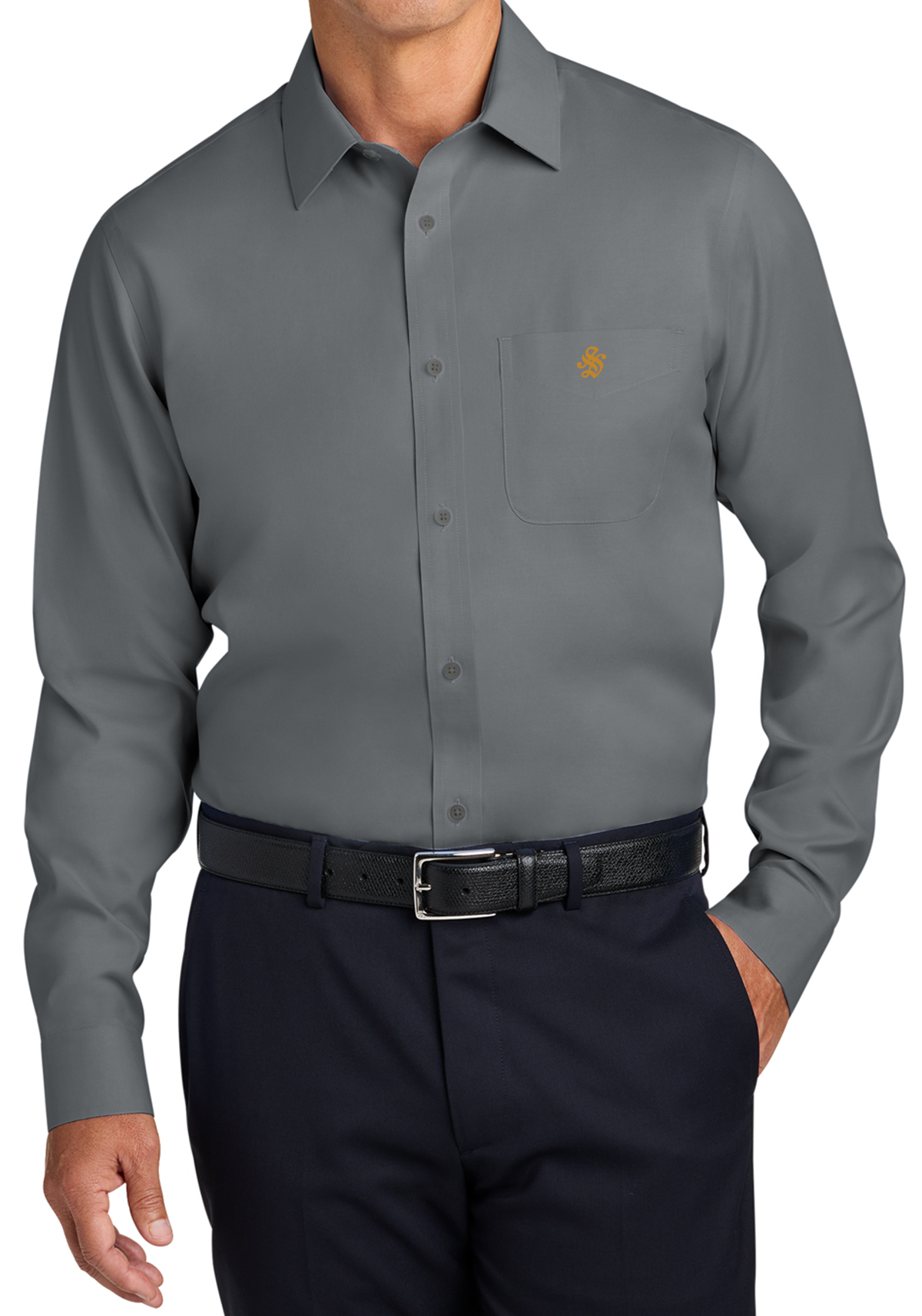 Brooks Brothers® POCKET Decorated Wrinkle-Free Stretch Pinpoint Spread Collar Shirt - Pocket