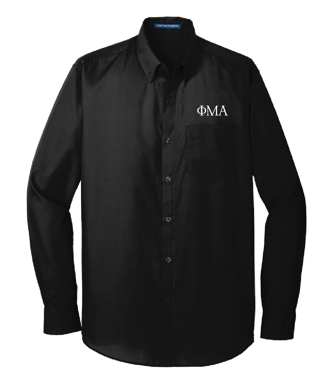 Black Poplin Dress Shirt