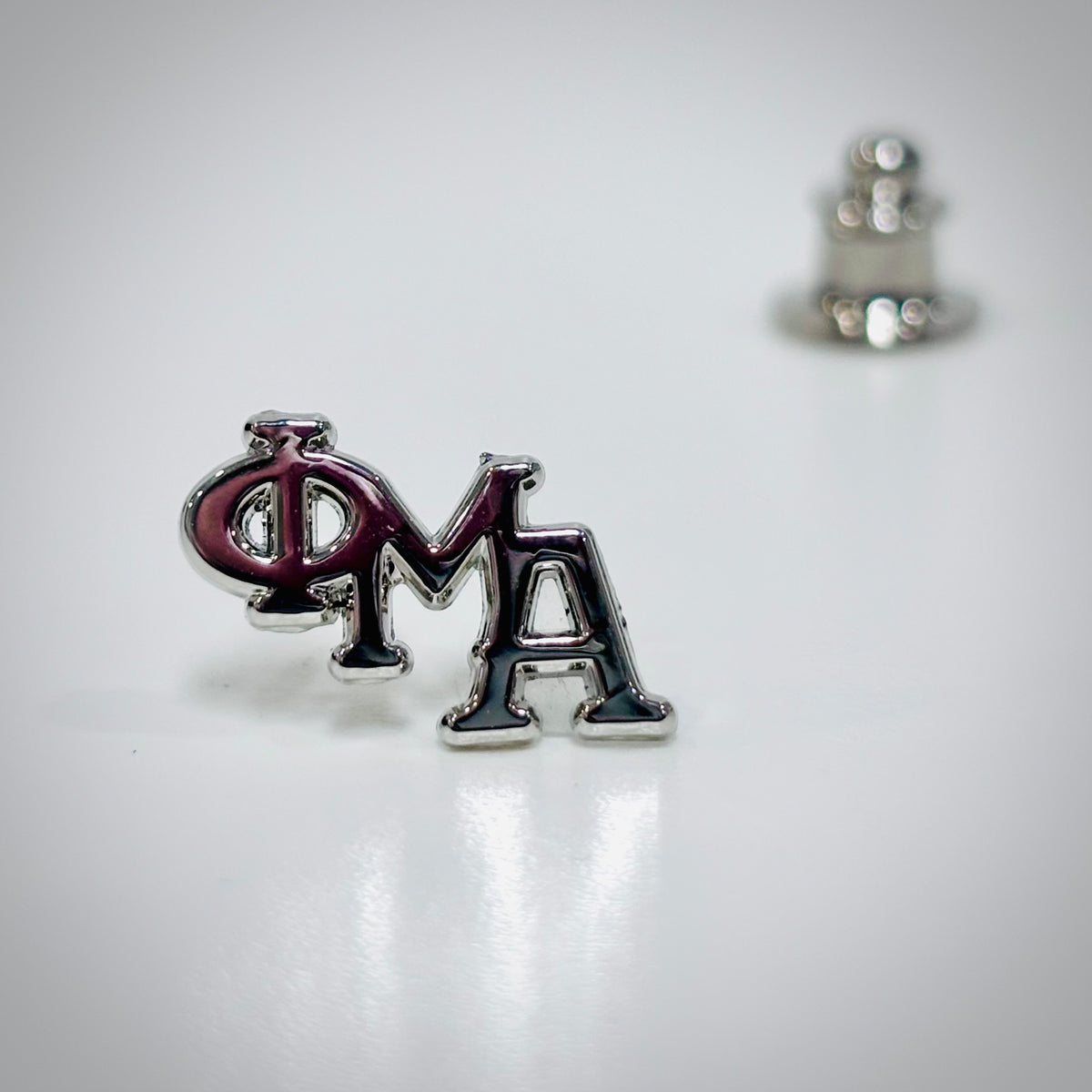 Die Cut Letters Lapel Pin, Silver