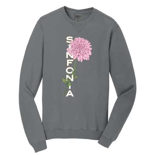 Chrysanthemum Crewneck: Pink Vertical