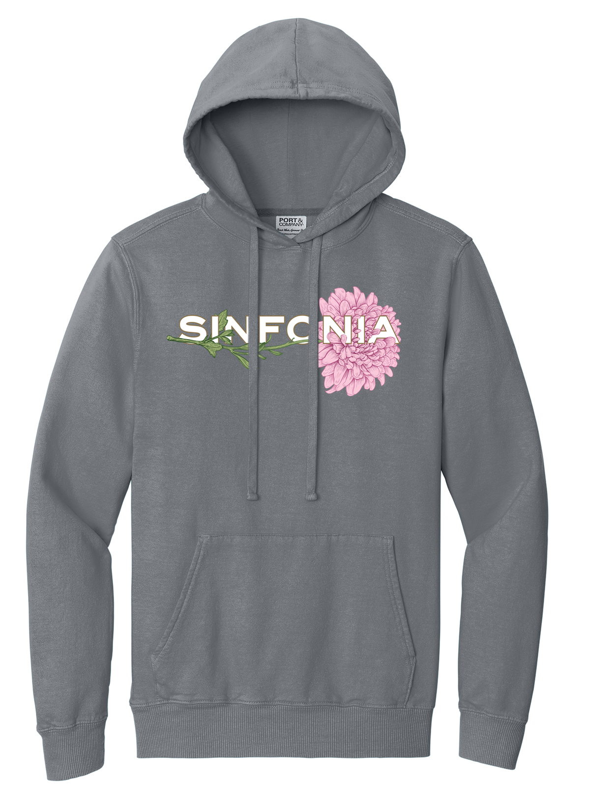 Chrysanthemum Hoodie: Pink Horizontal