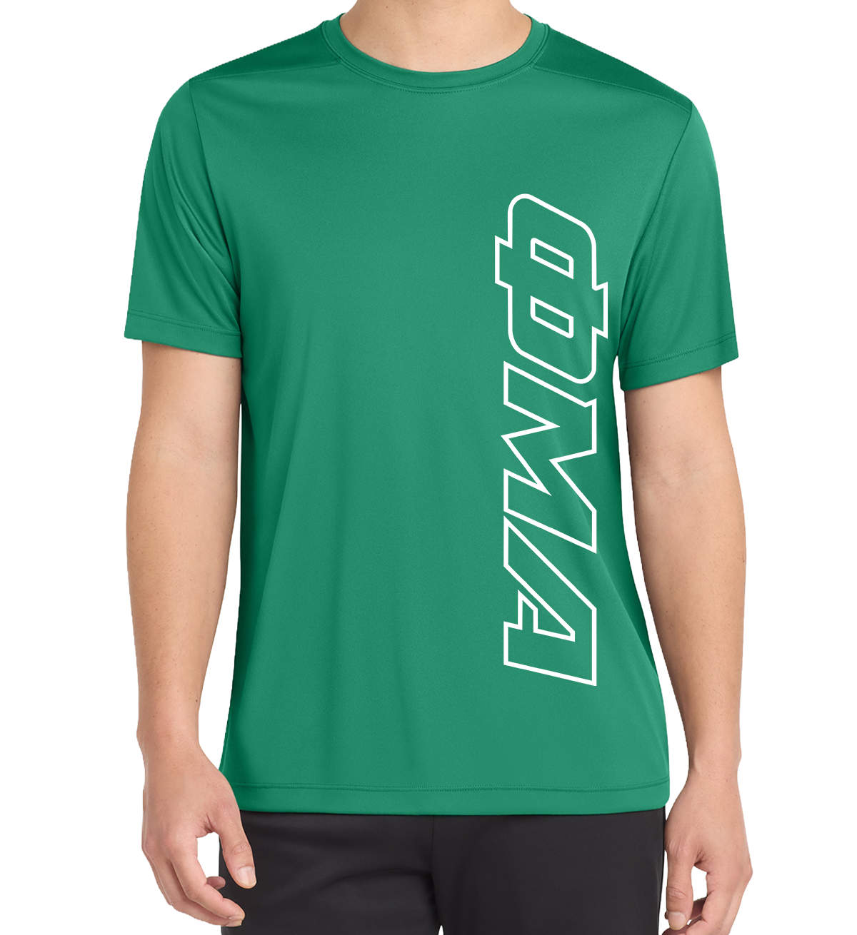 Tempo: OUTLINE LETTERS- SHORT SLEEVE Sport-Tek® Posi-UV®