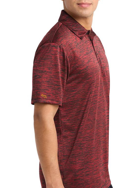 SLEEVE Decorated PosiCharge® Electric Heather Polo