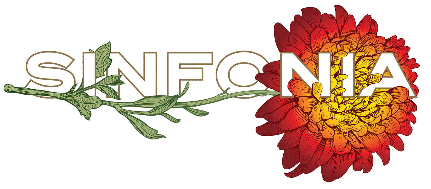 Chrysanthemum Crewneck: Red Horizontal