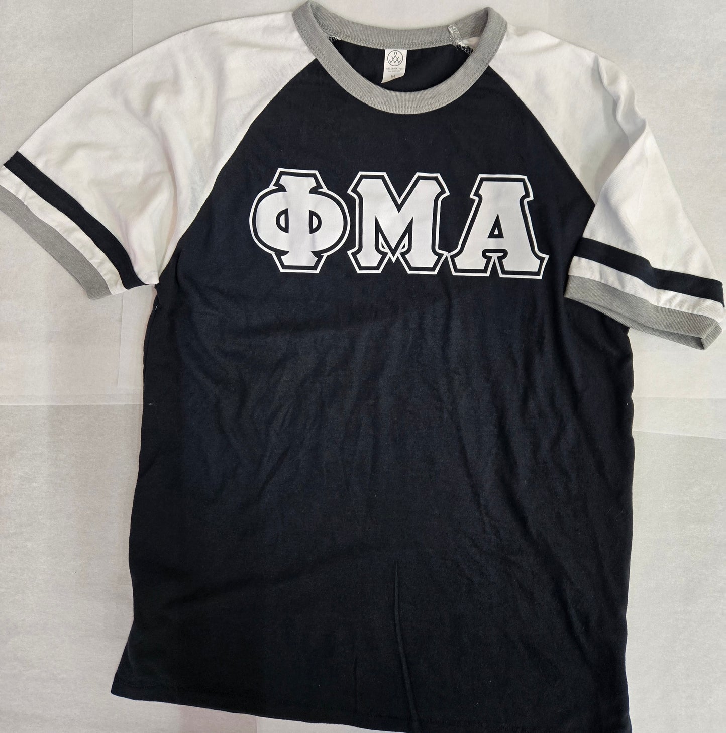 Greek Letter Sleeve Stripe- Black