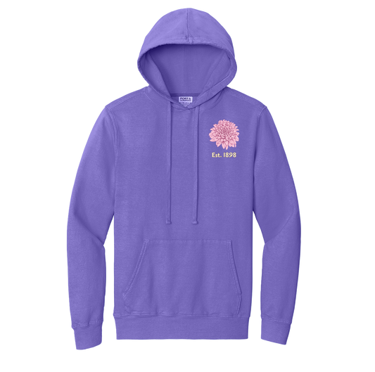 Chrysanthemum Hoodie: Pink Left-Chest