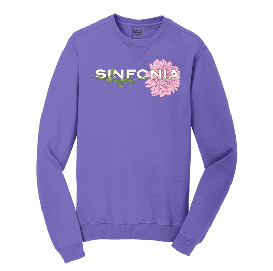 Chrysanthemum Crewneck: Pink Horizontal