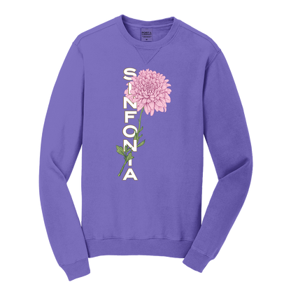 Chrysanthemum Crewneck: Pink Vertical