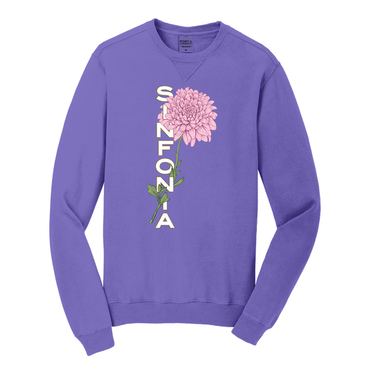 Chrysanthemum Crewneck: Pink Vertical