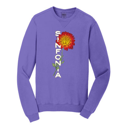 Chrysanthemum Crewneck: Red Vertical