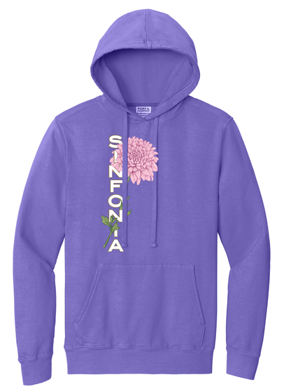 Chrysanthemum Hoodie: Pink Vertical