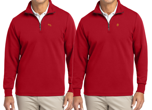 Brooks Brothers® LEFT CHEST Decorated Double-Knit 1/4-Zip