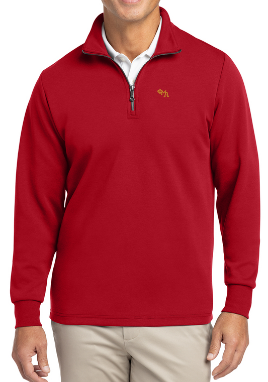 Brooks Brothers® LEFT CHEST Decorated Double-Knit 1/4-Zip