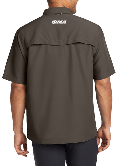Eddie Bauer® Tempo GREEK LETTER Short Sleeve Performance Fishing Shirt