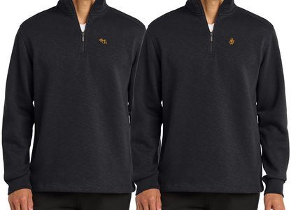 Slub Fleece CHEST Decorated 1/4-Zip Pullover