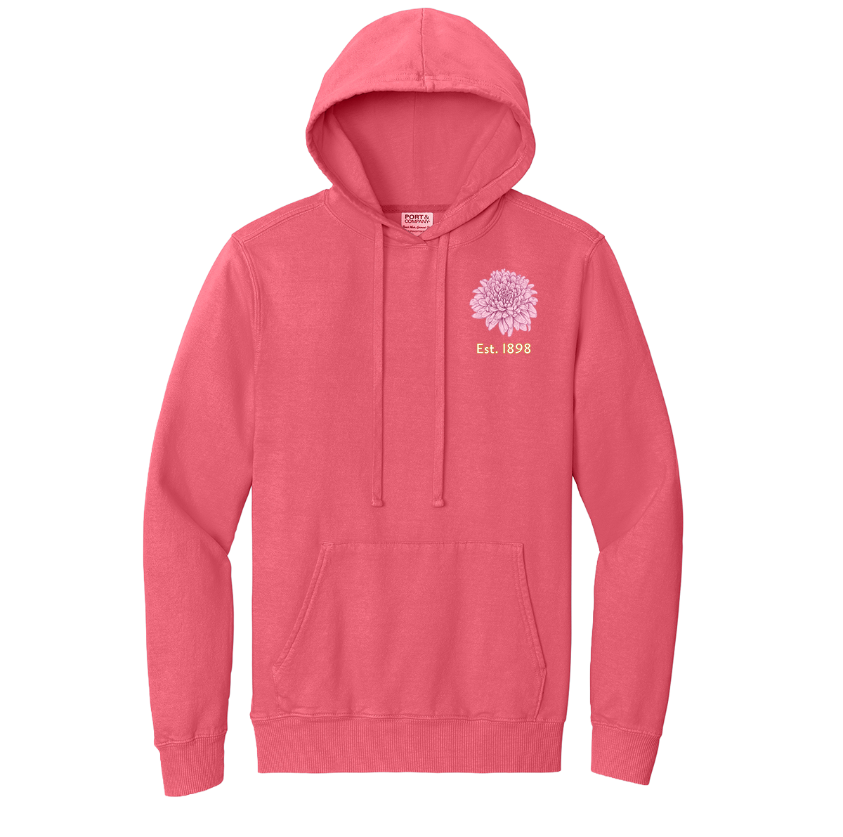 Chrysanthemum Hoodie: Pink Left-Chest