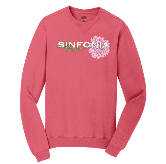 Chrysanthemum Crewneck: Pink Horizontal