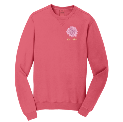 Chrysanthemum Crewneck: Pink Left-Chest