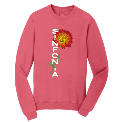 Chrysanthemum Crewneck: Red Vertical