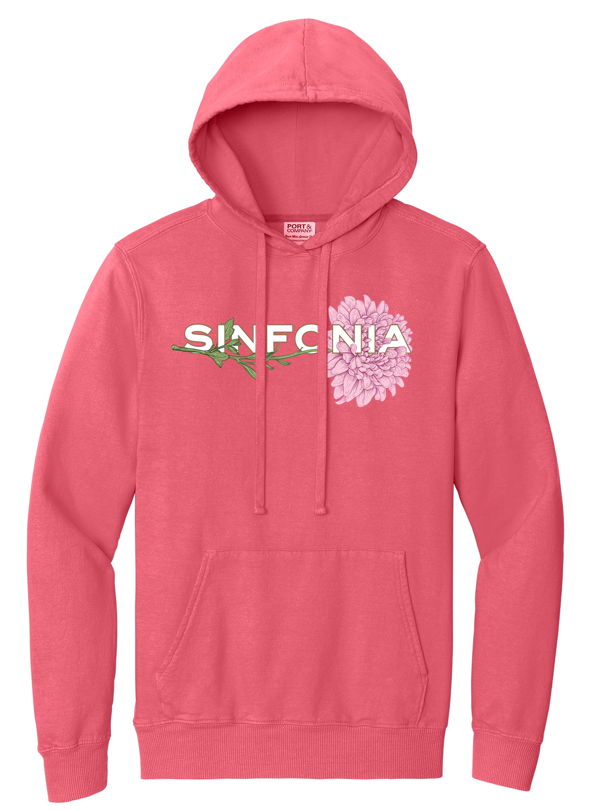 Chrysanthemum Hoodie: Pink Horizontal