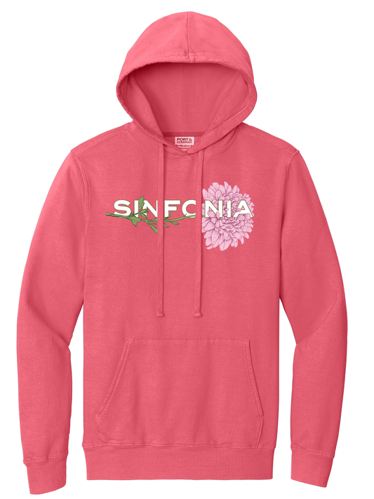 Chrysanthemum Hoodie: Pink Horizontal