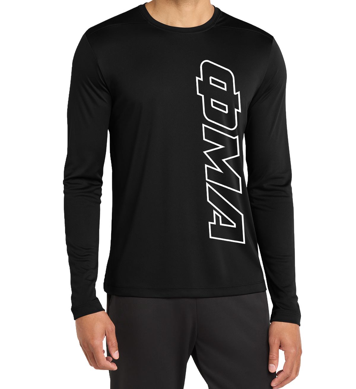 Tempo: VERTICAL GREEK OUTLINE - LONG SLEEVE Sport-Tek® Posi-UV® :