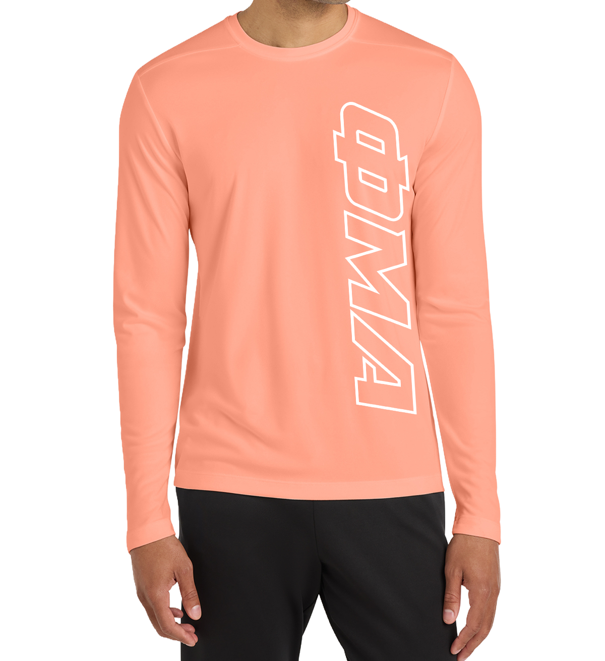 Tempo: VERTICAL GREEK OUTLINE - LONG SLEEVE Sport-Tek® Posi-UV® :