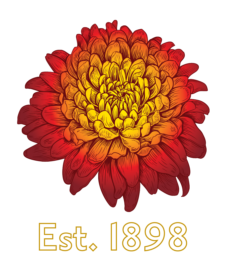 Chrysanthemum: Red Left-Chest