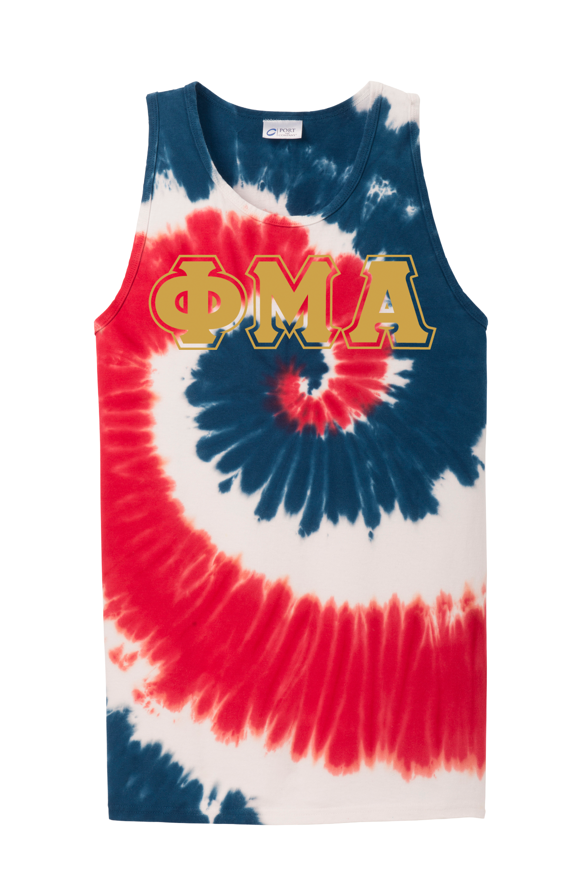 Greek Letter Tie-Dye Tank Top
