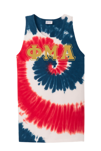 Greek Letter Tie-Dye Tank Top