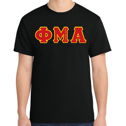 ALL HAIL OR 1898 Black Sewn-On Greek Letter T-SHIRT