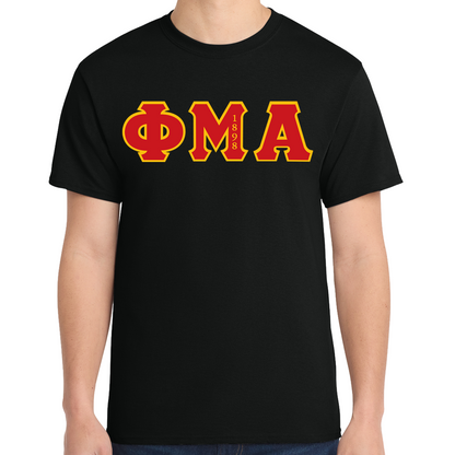 ALL HAIL OR 1898 Black Sewn-On Greek Letter T-SHIRT