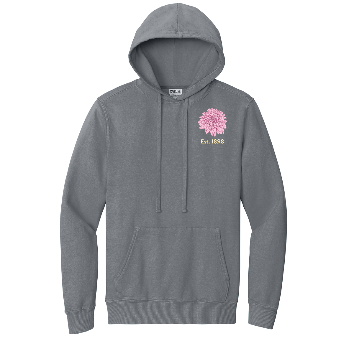 Chrysanthemum Hoodie: Pink Left-Chest
