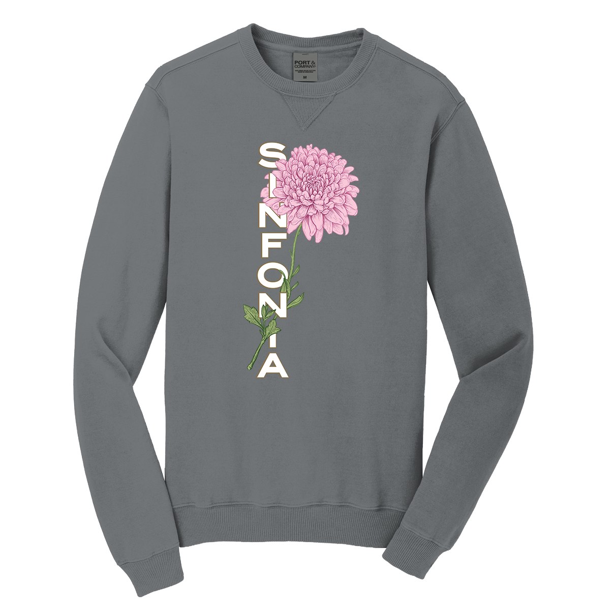 Chrysanthemum Crewneck: Pink Vertical