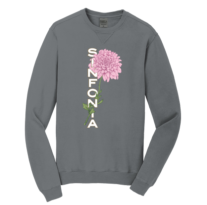 Chrysanthemum Crewneck: Pink Vertical