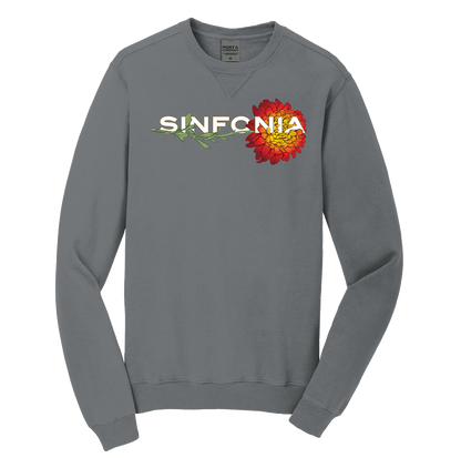 Chrysanthemum Crewneck: Red Horizontal