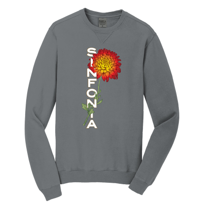 Chrysanthemum Crewneck: Red Vertical