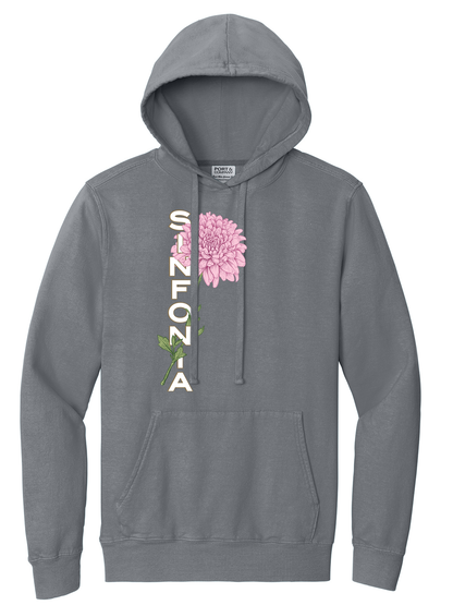 Chrysanthemum Hoodie: Pink Vertical