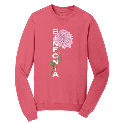 Chrysanthemum Crewneck: Pink Vertical