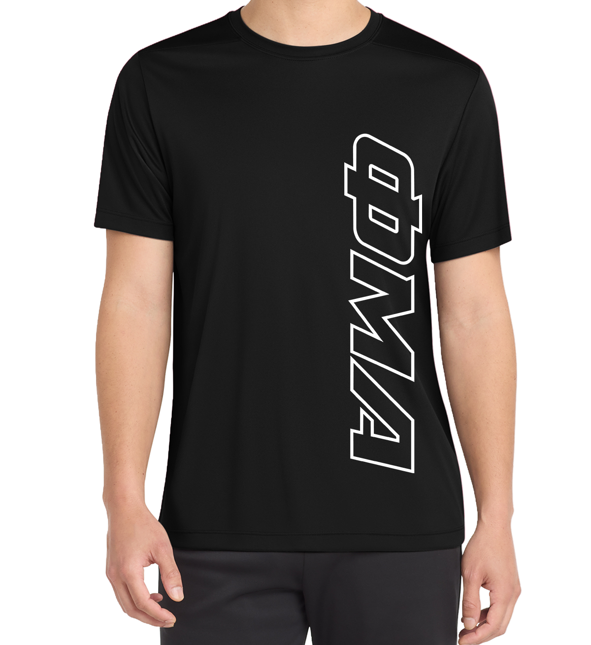 Tempo: OUTLINE LETTERS- SHORT SLEEVE Sport-Tek® Posi-UV®