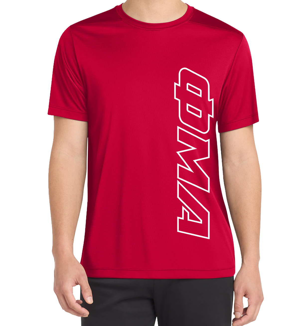 Tempo: OUTLINE LETTERS- SHORT SLEEVE Sport-Tek® Posi-UV®