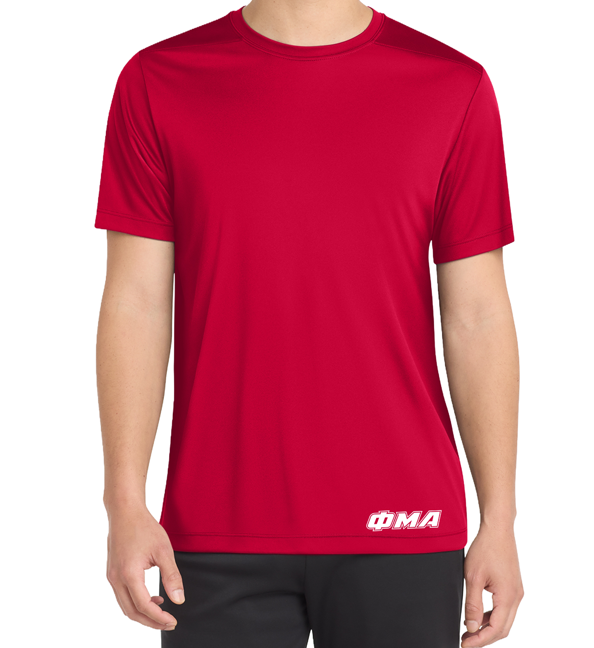 Tempo: GREEK LETTER - SHORT SLEEVE Sport-Tek® Posi-UV® - Bottom Hem