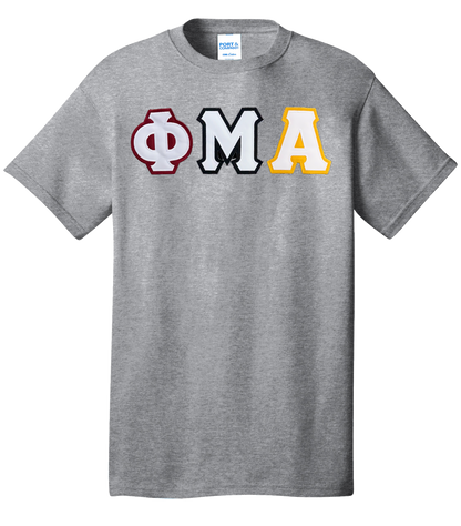 REVERSE Sewn-On Greek Letter T-Shirt