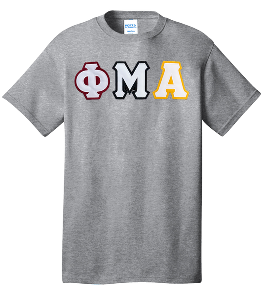 REVERSE Sewn-On Greek Letter T-Shirt