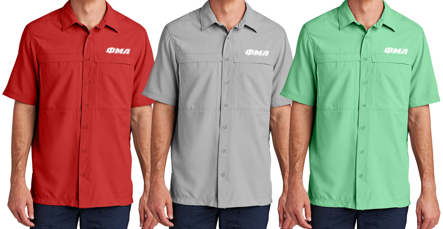 Tempo: GREEK LETTER UV Protection Vented Shirt
