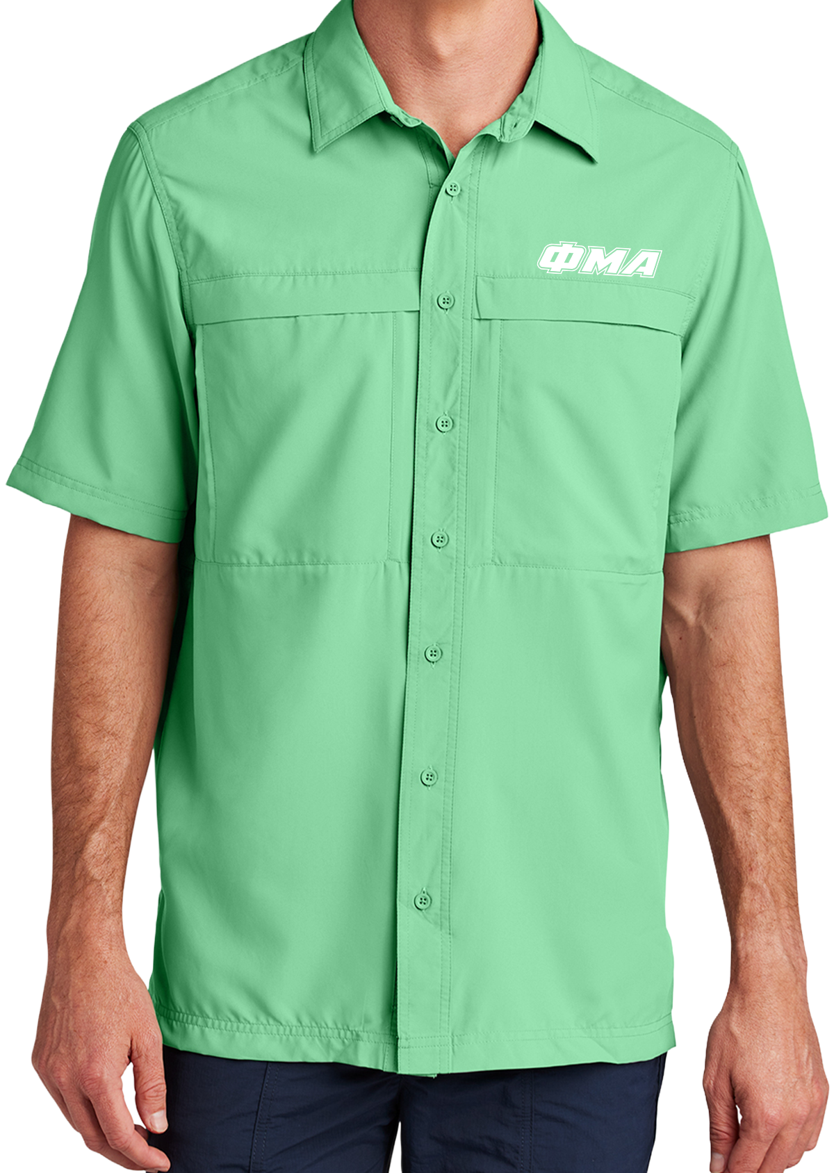 Tempo: GREEK LETTER UV Protection Vented Shirt